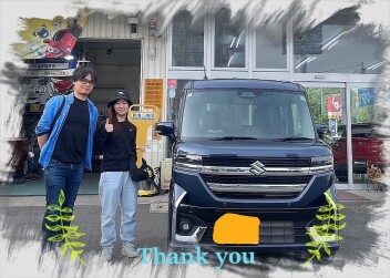 U様　新車ｽﾍﾟｰｼｱｶｽﾀﾑご納車おめでとうございます！